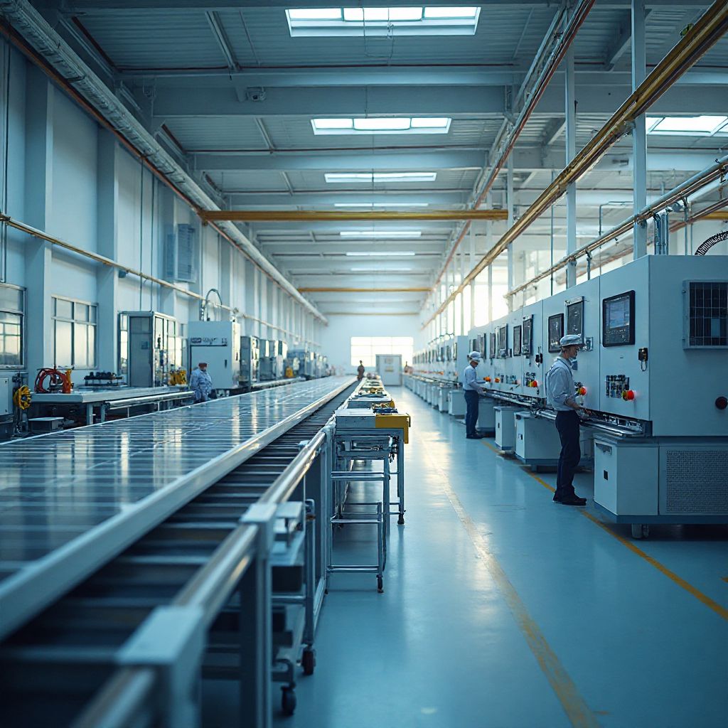 Solar panel manufacturing facility